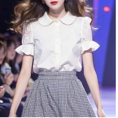 24cmShop 韓国ファッションブラウス + スカート2点セット sus095