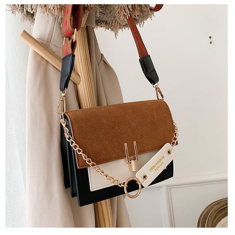 Bags ツインカラー ミニレザーバッグ 596