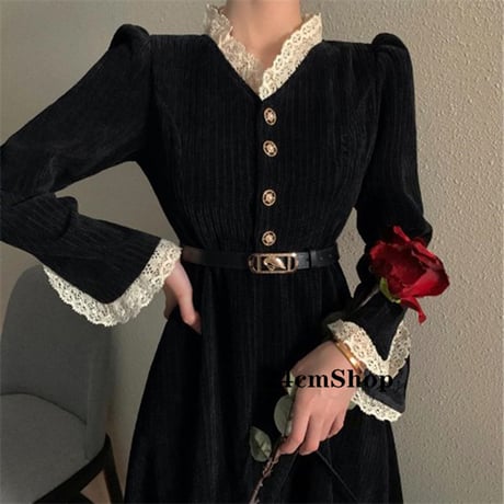 24cmShopフランススタイルレディース高品質ワンピースopf019