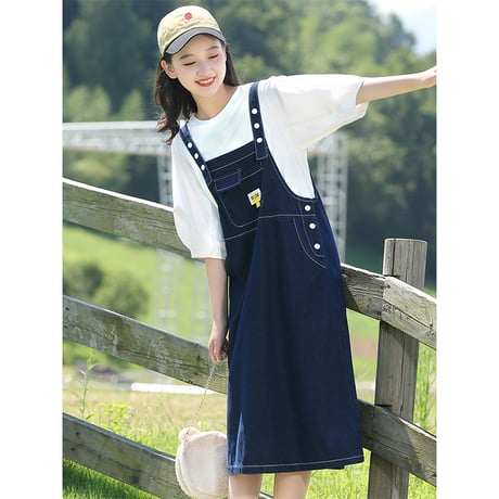 韓国ファッションかわいいワンピース2点セットsus140