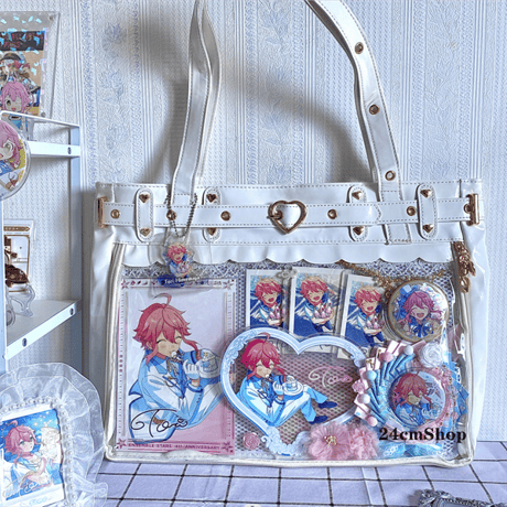 24cmShop サブカルパンクゴシッククリアpvcショルダーバッグ b010