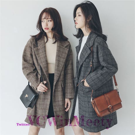 Outer| シックでチェックなチェスターコート 216