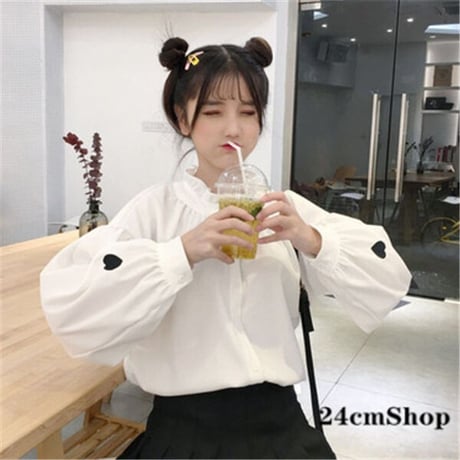 かわいい愛の長袖シャツ  1116
