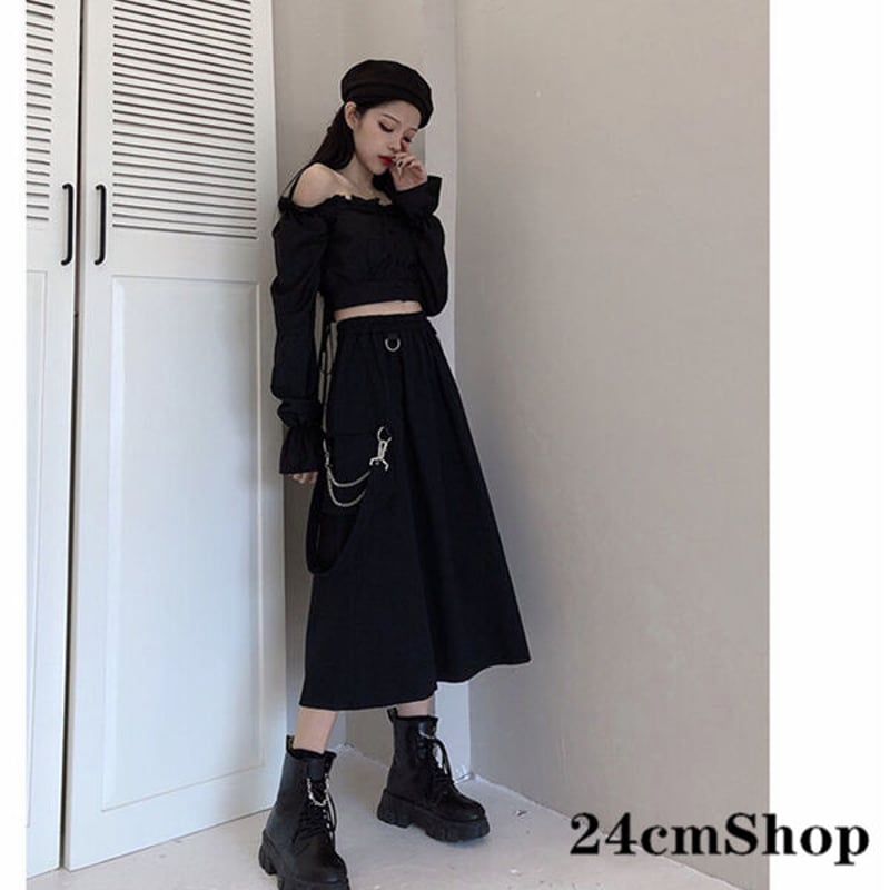 チェーン付き東京ファッションロングスカート 1204 | 可愛い服 チェーン付き東京ファッションロングスカート 1204 | 可愛い服
