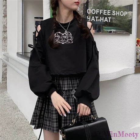 可愛い洋服通販ブラック系2点セット 812