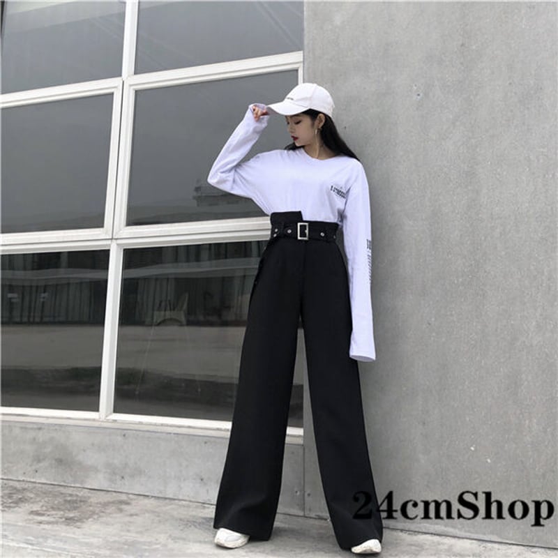 ハイウエスト モード系 ワイドパンツ 1084 | 可愛い服量産型服 ハイウエスト モード系 ワイドパンツ 1084 | 可愛い服量産型服
