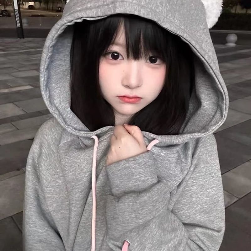 フレーバーズ　ゆめかわいい 地雷_ゆめかわ_猫ちゃん_レースアップスリーブ_パーカー_2種