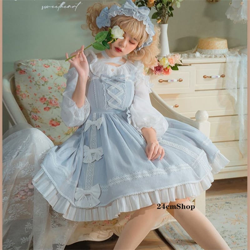 クロスリボンロリータドレスセットopf114 | 可愛い服量産型服通販24cm
