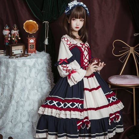 LoveHerHome フロントフリルリボンドーリーワンピース  622