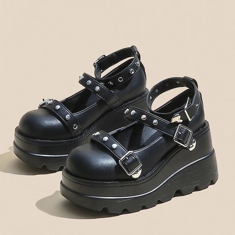 24cmShopメタル風ファッションシングルシューズsh095