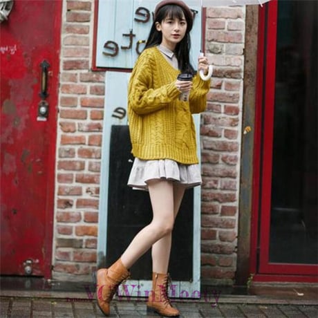 可愛い服スカートのセーターセット 118