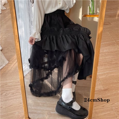 可愛いレース長いスカート 1351