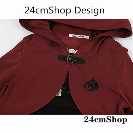 24cmShop 狼の耳肩出しシャツとジャンパースカート1256