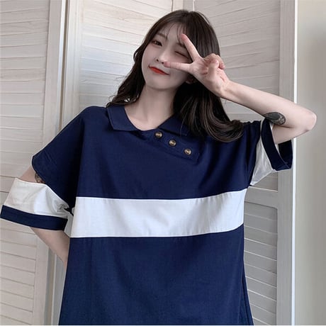 24cmShop可愛い服ストライプのPolo Tシャツ 1241