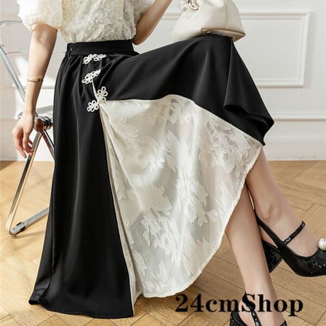 24cmShop 中国風A字長いスカート 1254