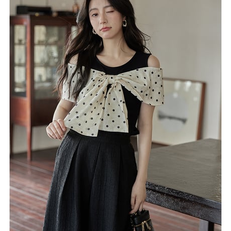 24cmShop 韓国ファッション かわいい半袖+長いスカート 2点セット sus067