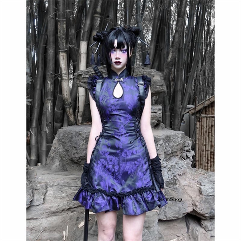 ゴシックチャイナドレス opf090 | 可愛い服量産型服通販24cmニヨンセンチ