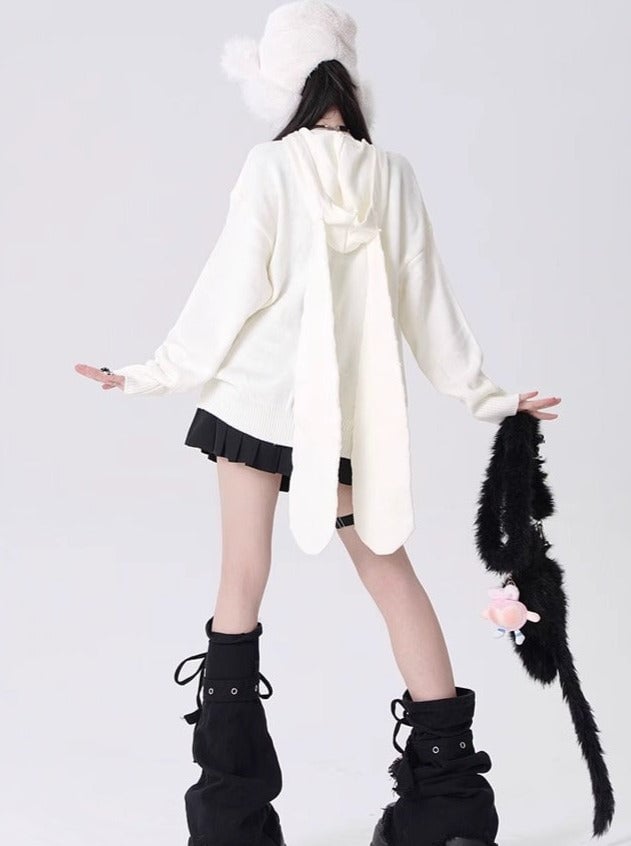 ロングバニーイヤーフードパーカー (1) tx036 | 可愛い服量産型服通販