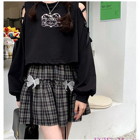 可愛い洋服通販ブラック系2点セット 812