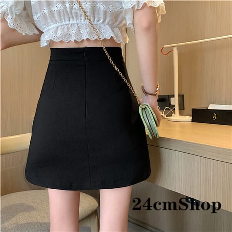 24cmshop  アシンメトリーリボンスカート  1131