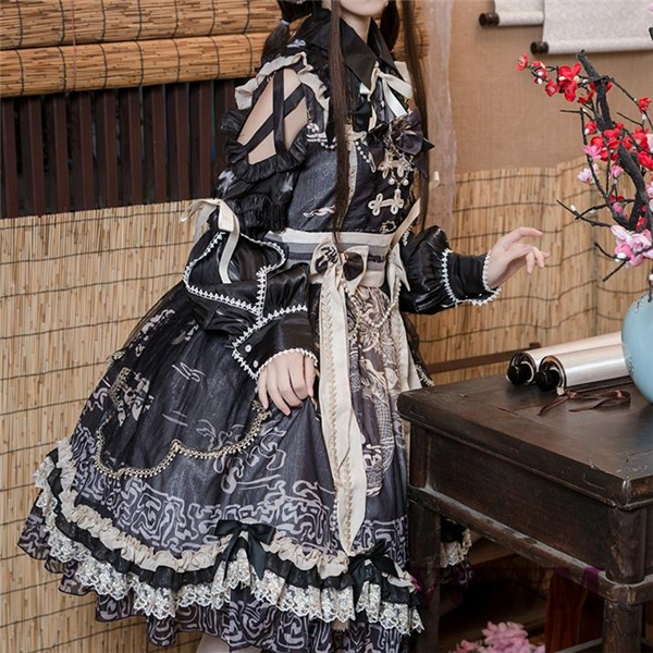 【COAST】リボン ワンショルダー フルスカート ドレス クロスショルダー ウエストマークリボンドレス 1044 | 可愛い服