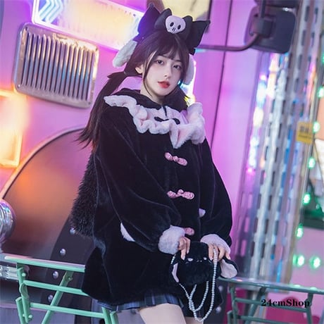 24cmShop 可愛いうさみみフリル襟コート wt008