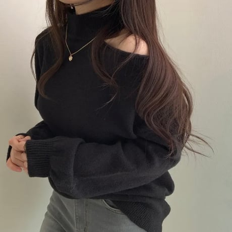 Newest Shouder Out Design Knit Long Sleeved tx075
