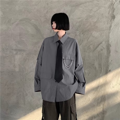 ブラック系ファッショントップス CY034