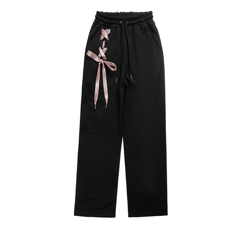 24cmShopリボンフリルヘムストレートパンツ kz004