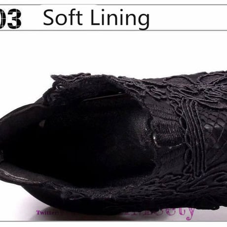 Shoes 花柄シースルーサマーブーツサンダル 353