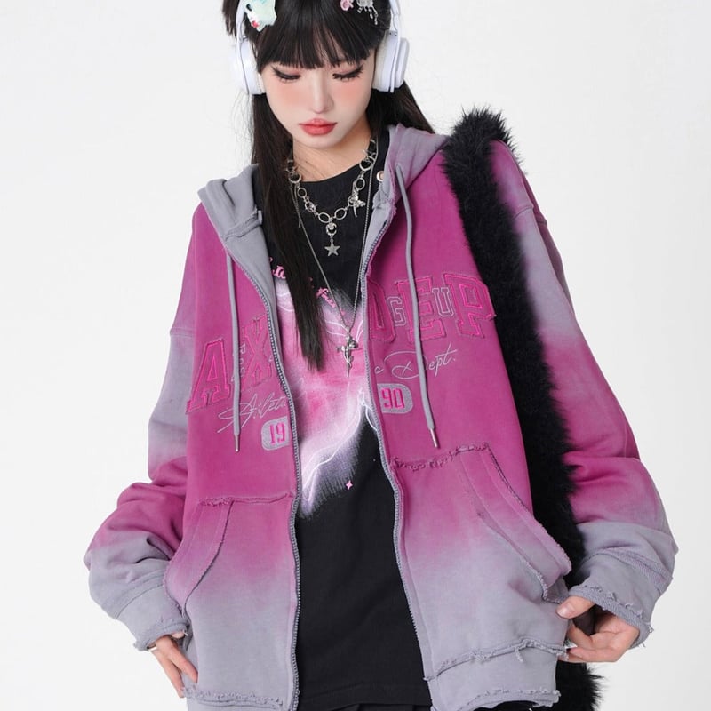 GAP パープル フルジップパーカー Sサイズ クラウンジュエル