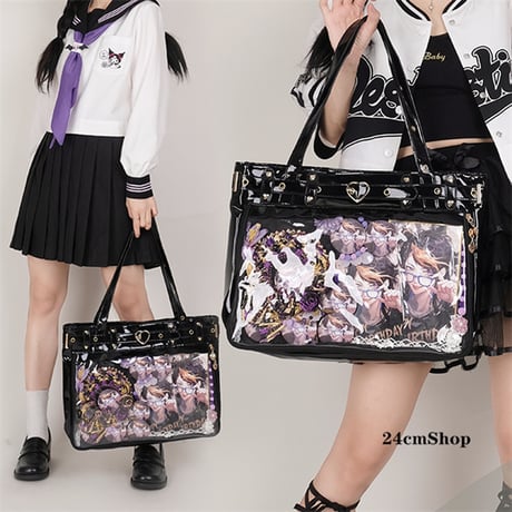 24cmShop サブカルパンクゴシッククリアpvcショルダーバッグ b010