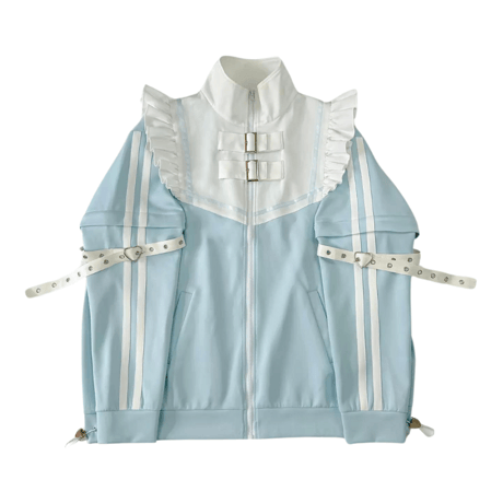 【天使界隈👼】バイオニックエンジェルアクアデタッチャブルスリーブジャケット＋パンツ＋レッグウォーマーレッグウォーマー＋ヘアバンド wt061