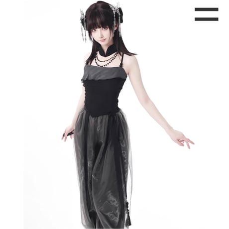24cmShop 中国風カーディガン+タンクトップ+パンツ3点セット sus100 Bスーツ