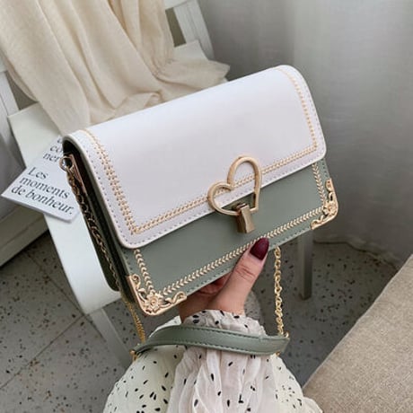 刺繍ハートチェーンショルダーバッグ 1043