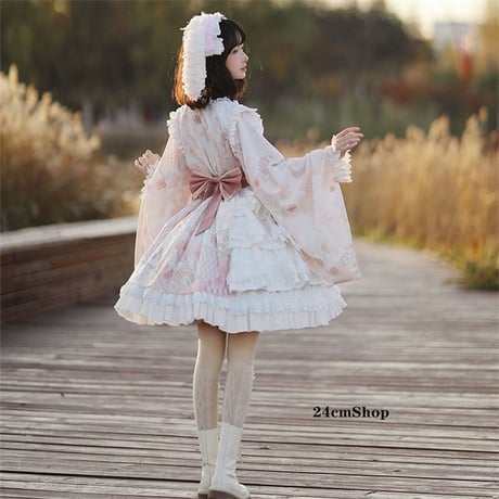 甘ロリミニスカート和服ワンピース  opf131