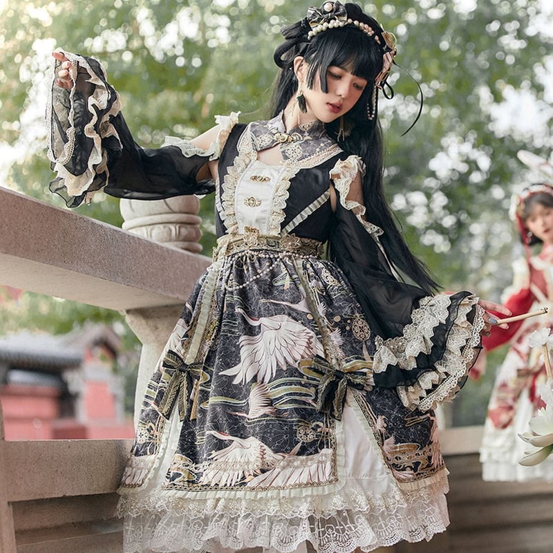 チャイナロリータオープンショルダードレス opf022 | 可愛い服量産型服