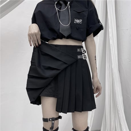 24cmShop可愛い服ベルトバックル短いスカート 1237
