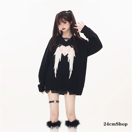 24cmShop 可愛いセーター長いT-シャツ tx005