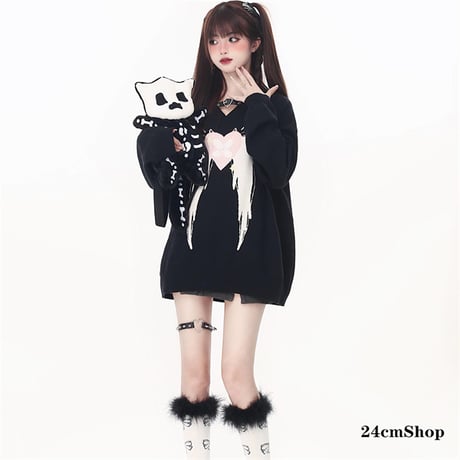 24cmShop 可愛いセーター長いT-シャツ tx005