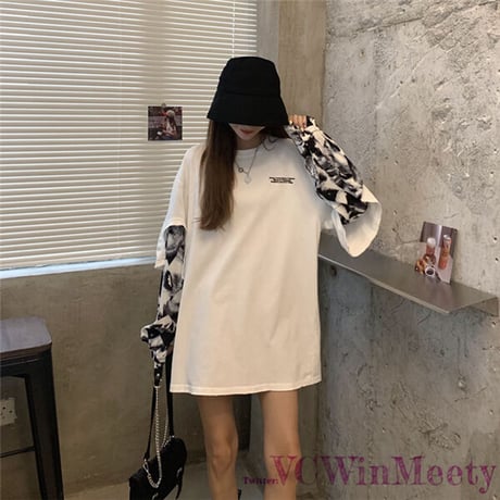 Tops  二色長袖T-シャツ  552