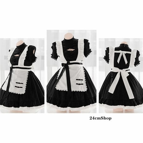 チャイナ風ミニスカ台形エプロンメイド服 opf124
