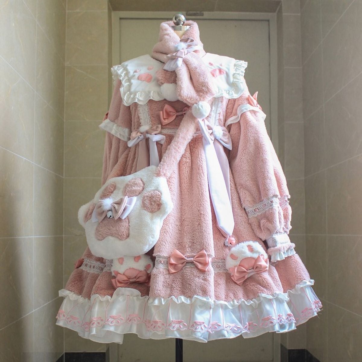 ふわふわ猫耳甘ロリワンピースセットアップフルセット opf021 | 可愛い
