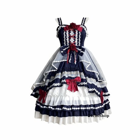 白雪姫モチーフフリルドレス opf128