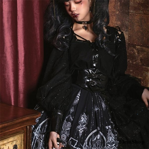 サクララブロリータハートダークゴシックドレスopf005 | 可愛い服量産