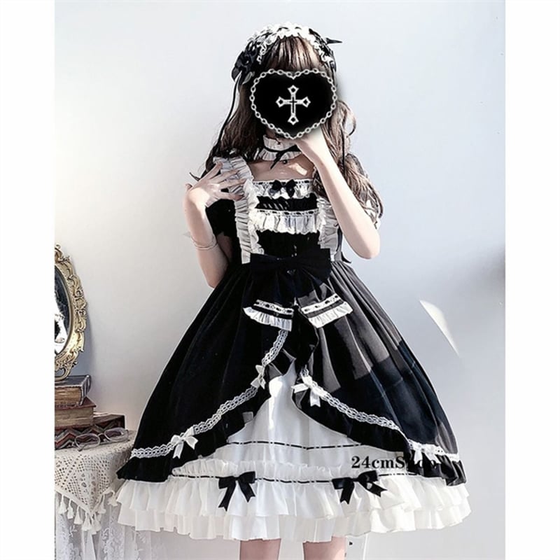 ゴスロリつけ袖フリルドレス opf116 | 可愛い服量産型服通販24cm