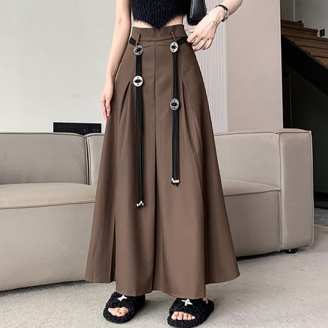 24cmShop アシメプリーツフレアスカート cq001