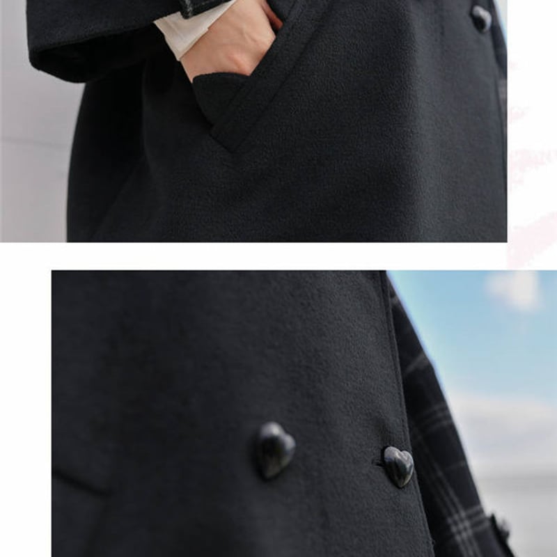 Top Cat生地が厚いチェックのコート 282 | 可愛い服量産型服通販 Top Cat生地が厚いチェックのコート 282 | 可愛い服量産型服通販