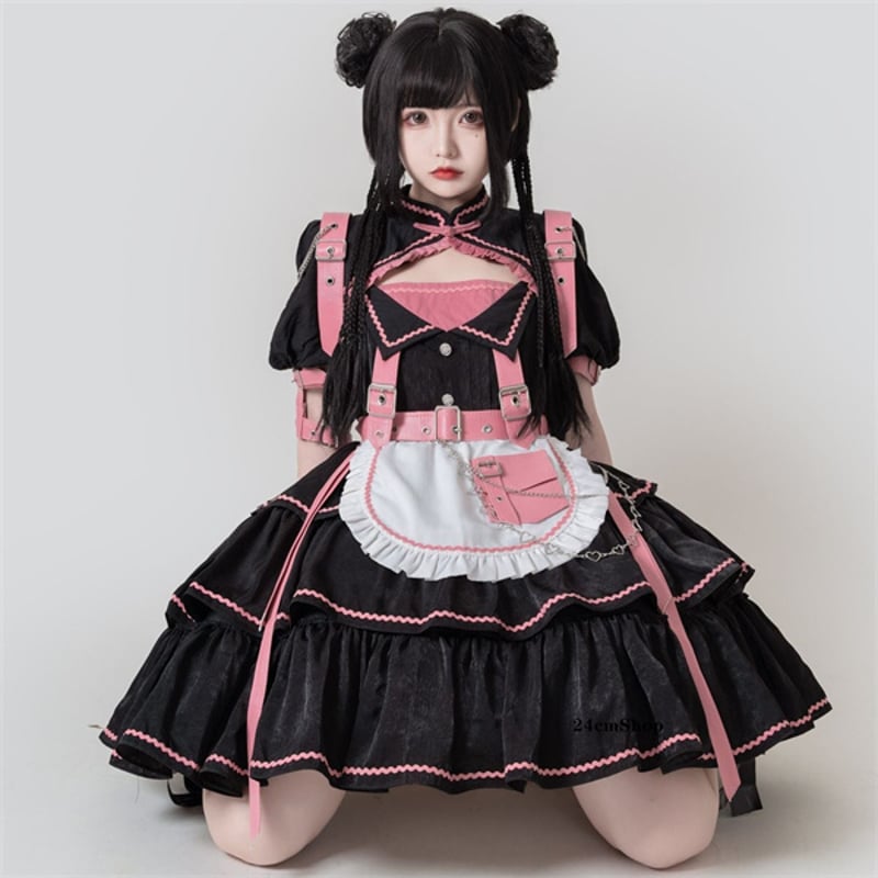コンバットメイド服セットアップ opf095 | 可愛い服量産型服通販 コンバットメイド服セットアップ opf095 | 可愛い服量産型服通販