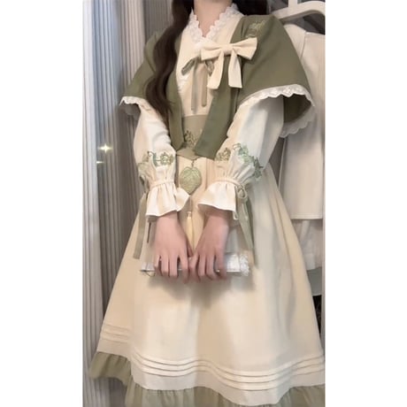 24cmShop中国風ファッション かわいいワンピース2点セットsus200
